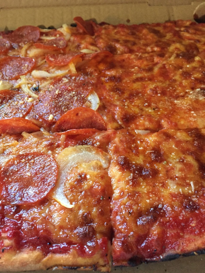 up close and personal pizza pie